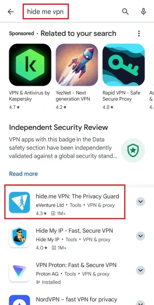 HideMe VPN 使い方